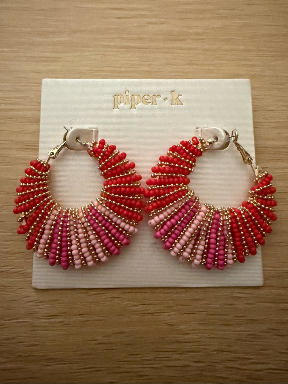 Pink Beaded Statement Earrings / Pink Earrings